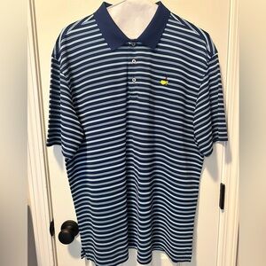 MASTERS Golf Polo Navy Blue stripes XXL